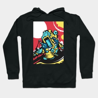 Comic robot Hoodie